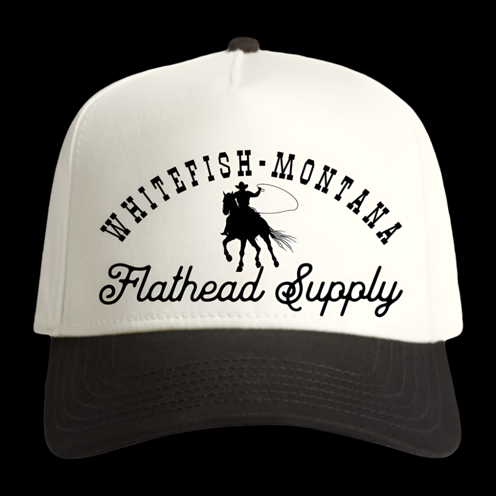Black and White Hat with Company Logo